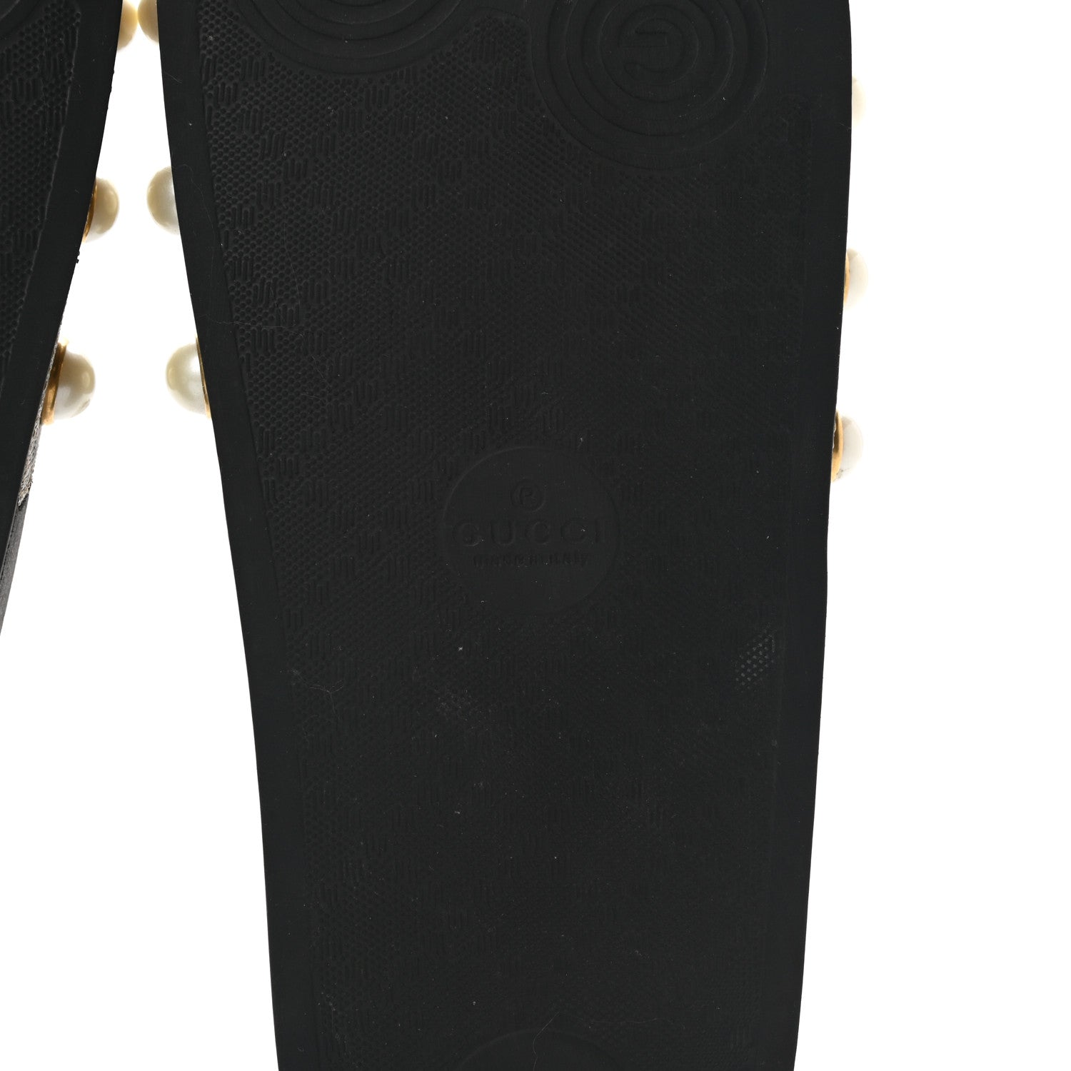 Gucci GG Supreme Monogram Pearls Slide Sandals 41 Beige 6 of 13