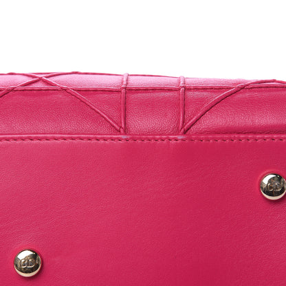 Christian Dior Lambskin Cannage Mini Granville Polochon Fuchsia 12 of 16