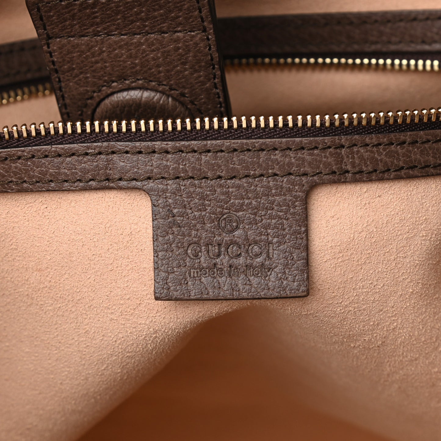 GG Supreme Monogram Medium Ophidia Shopping Tote Brown