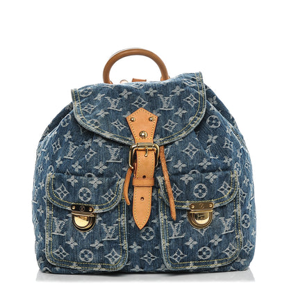 Louis Vuitton Denim Sac a Dos Backpack GM Blue 1 of 7