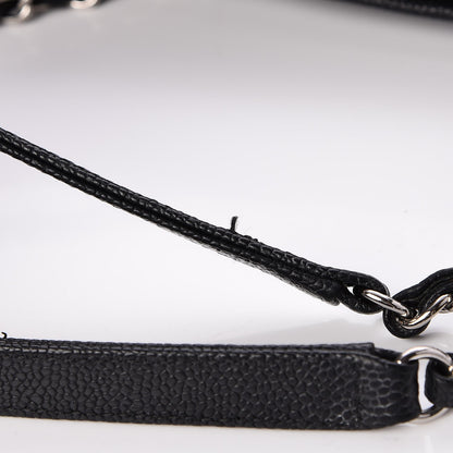 Chanel Grained Calfskin Quilted Small Daily Shopping Tote Black 8 of 9