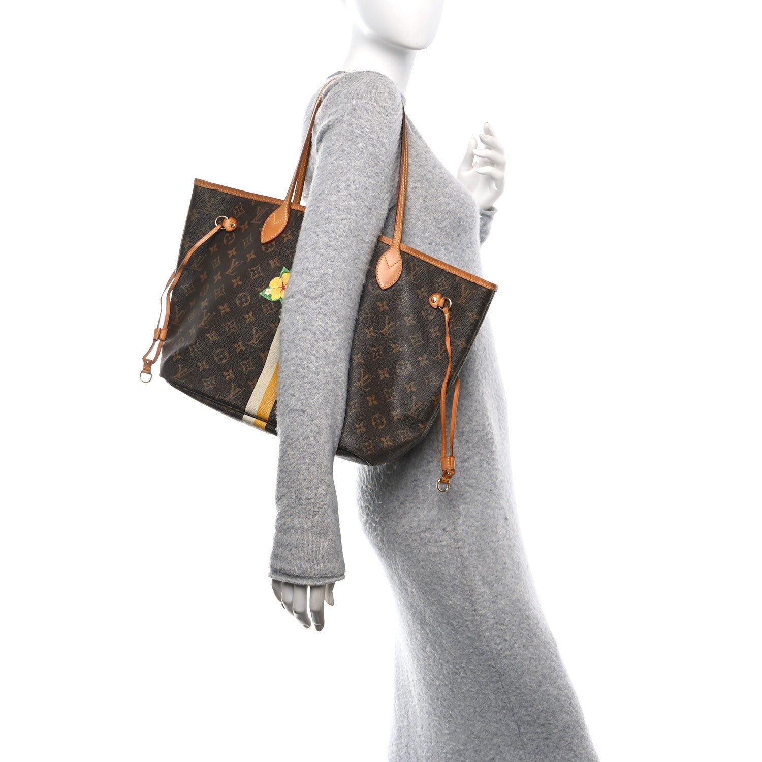 Louis Vuitton Monogram My LV Heritage Neverfull MM Yellow White 3 of 11