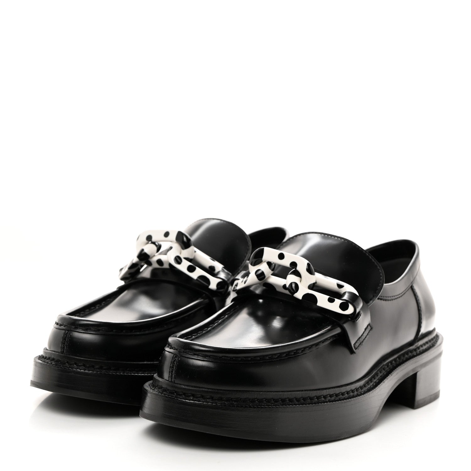 Louis Vuitton x Yayoi Kusama Academy Leather Loafers 39 Black 3 of 9