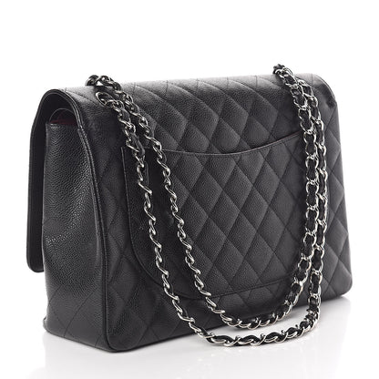 Chanel Caviar Quilted Maxi Double Flap Black 3 of 10
