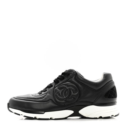 Chanel Calfskin CC Sneakers 40 Black 1 of 10