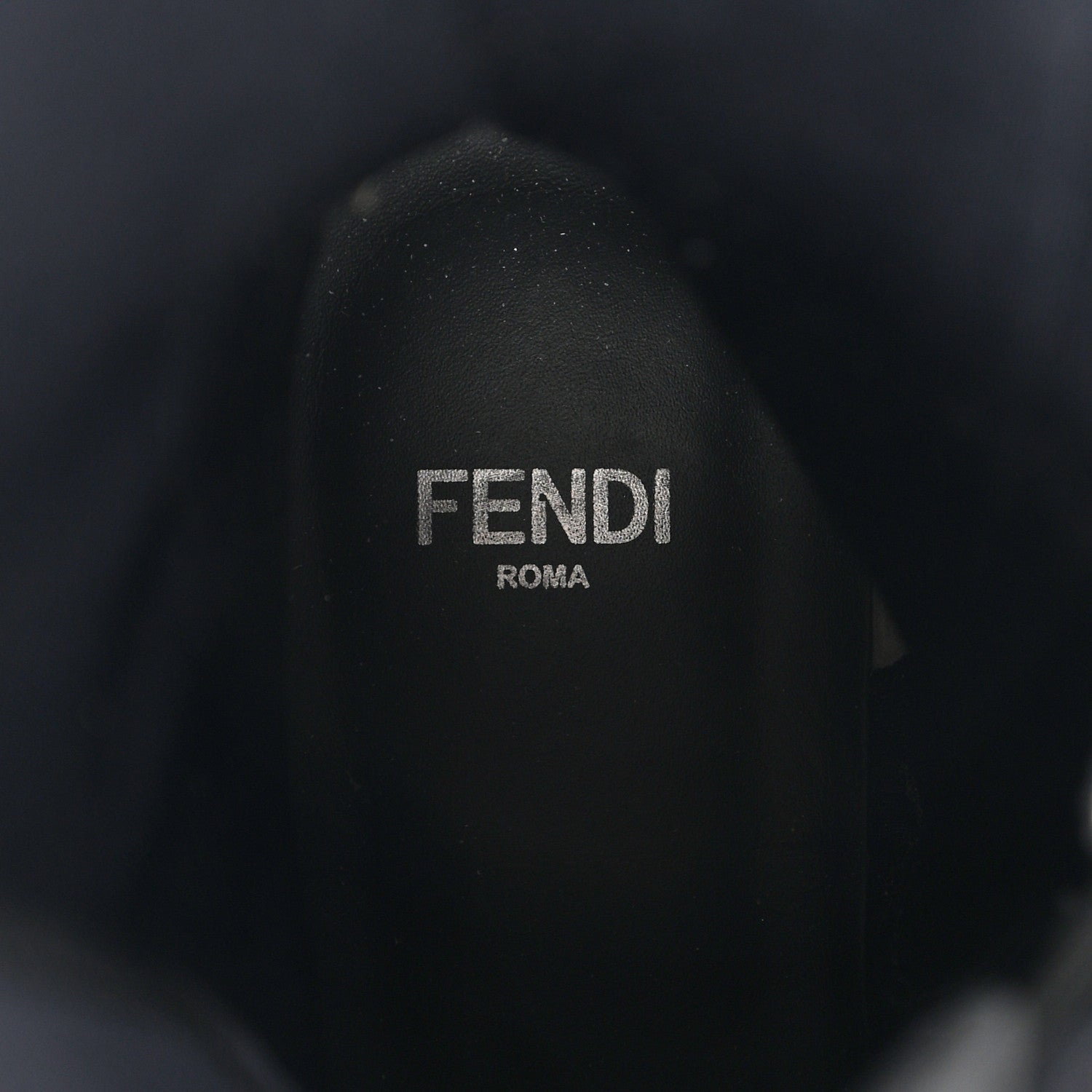Fendi Vitello FF Embossed Biker Boots 36 Black 6 of 7