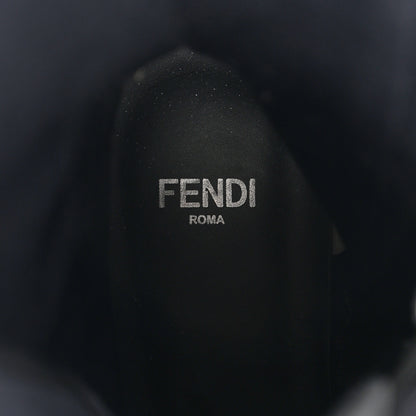 Fendi Vitello FF Embossed Biker Boots 36 Black 6 of 7