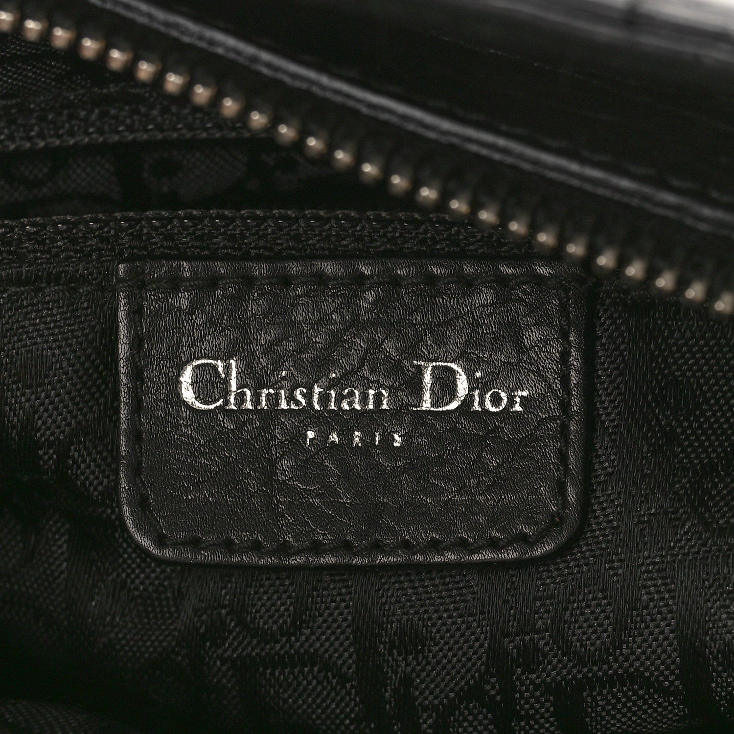 Christian Dior CHRISTIAN DIOR Calfskin Cannage Stitched Small East West Lady Dior Black 6 of 10