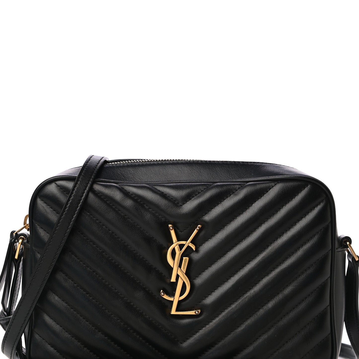 Calfskin Matelasse Monogram Lou Camera Bag Black