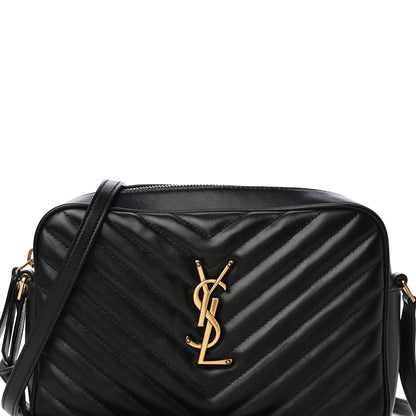 Saint Laurent Calfskin Matelasse Monogram Lou Camera Bag Black 8 of 17