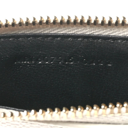 Saint Laurent Grain De Poudre Matelasse Chevron Monogram Fragments Zippered Card Case Crema Soft 7 of 7