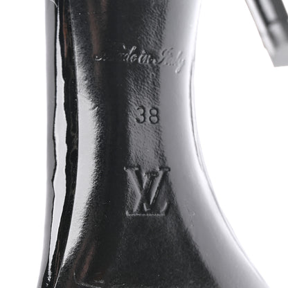 Louis Vuitton Patent Monogram Call Back Sandals 38 Black 9 of 13