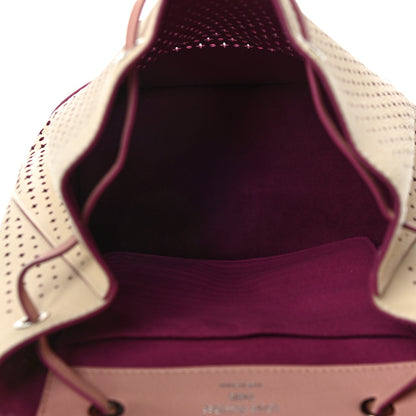 Louis Vuitton Perforated Calfskin Lockme Backpack Rose Poudre Creme 5 of 10