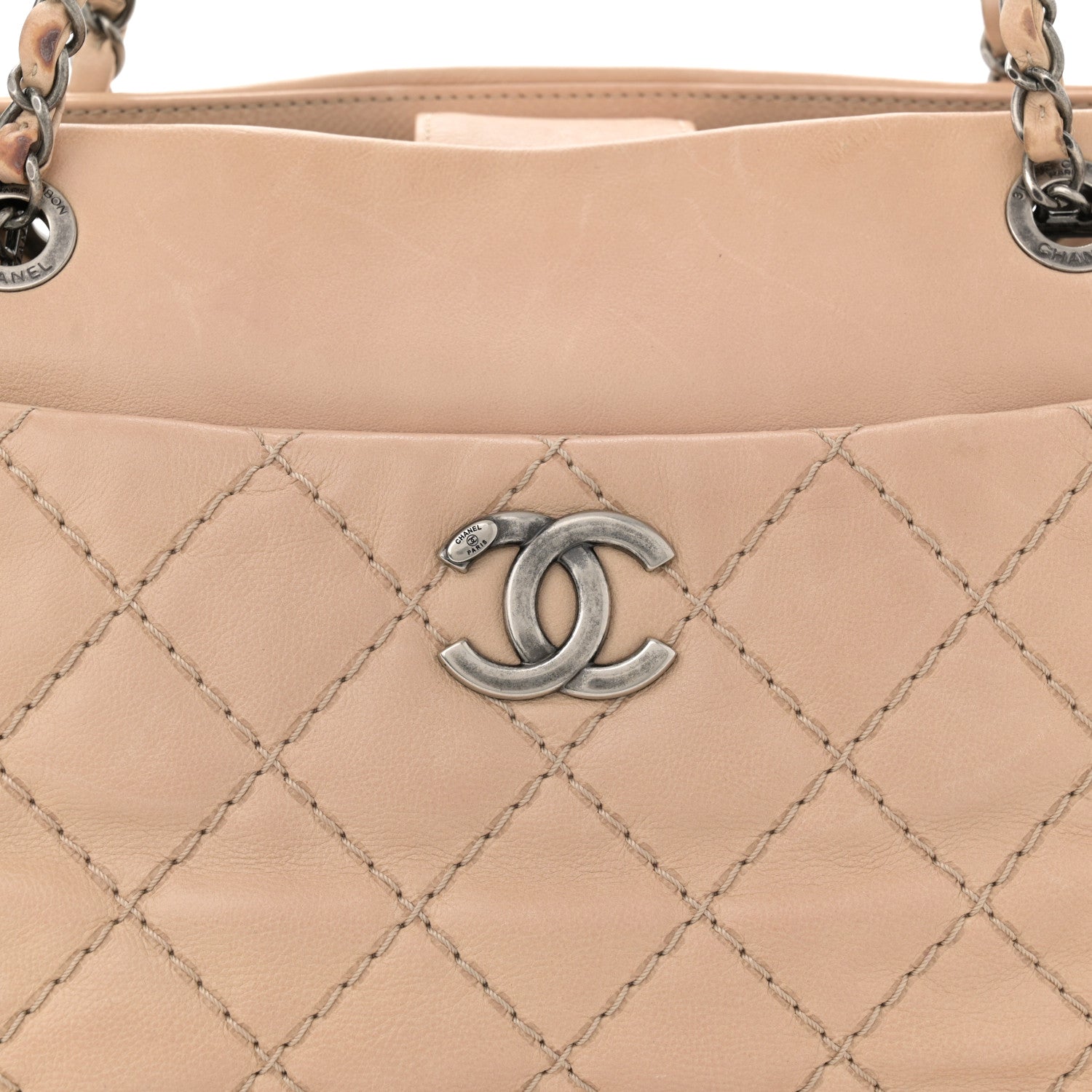 Chanel Calfskin Medium Stitch It Tote Beige 9 of 16