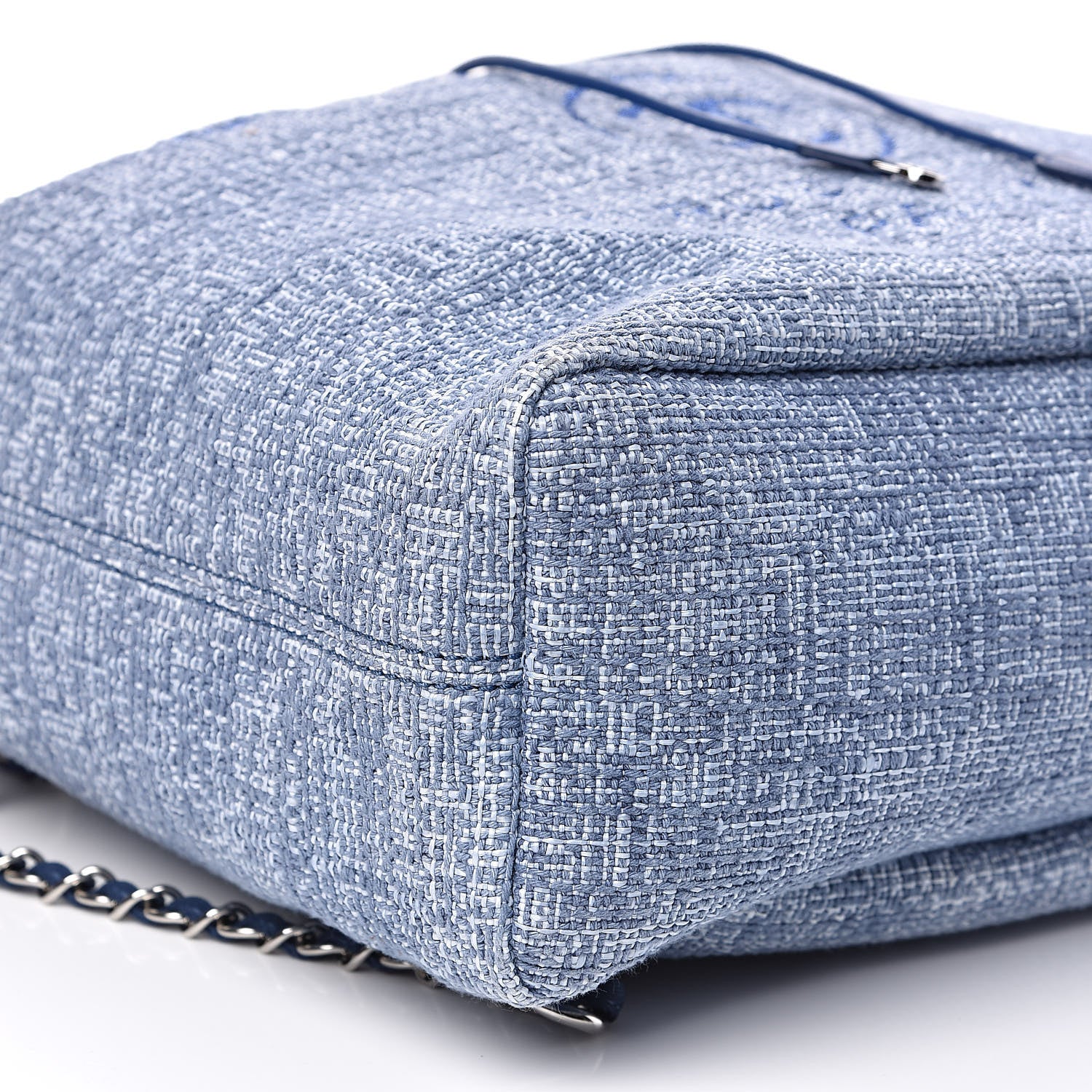 Chanel Canvas Large Deauville Backpack Blue 8 of 10