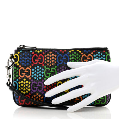 Gucci GG Supreme Monogram Psychedelic iPhone Pouch Black 2 of 7