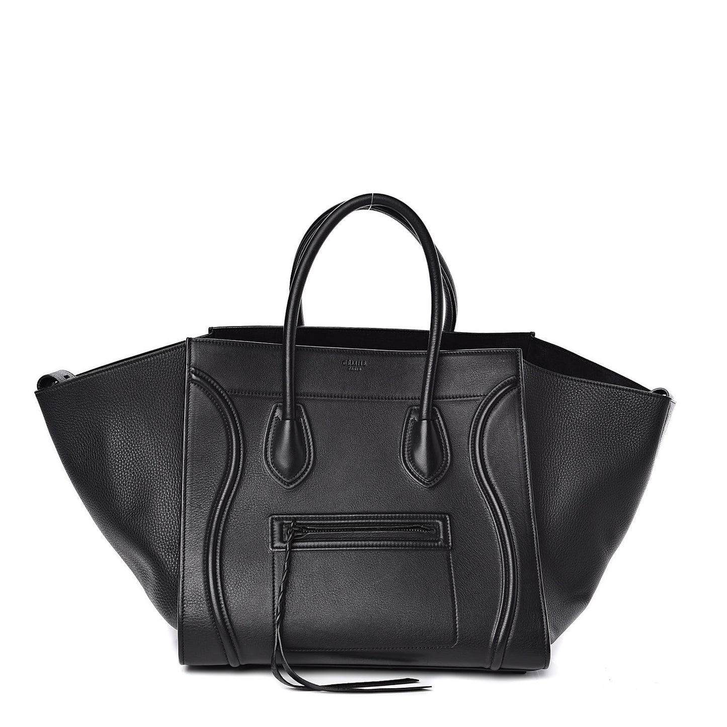 Supple Calfskin Medium Phantom Luggage Black