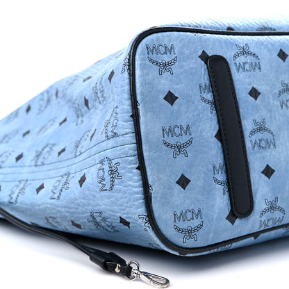 MCM Visetos Large Project Reversible Shopper Tote Munich Blue 8 of 15