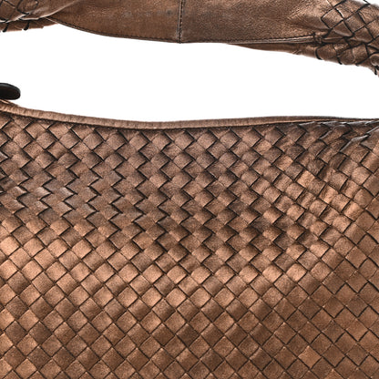 Bottega Veneta Metallic Nappa Intrecciato Large Veneta Hobo Copper 8 of 11