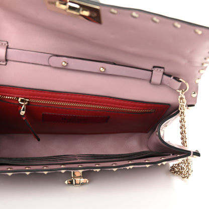 Valentino Garavani Nappa Rockstud Spike Wallet on Chain Water Rose 5 of 10