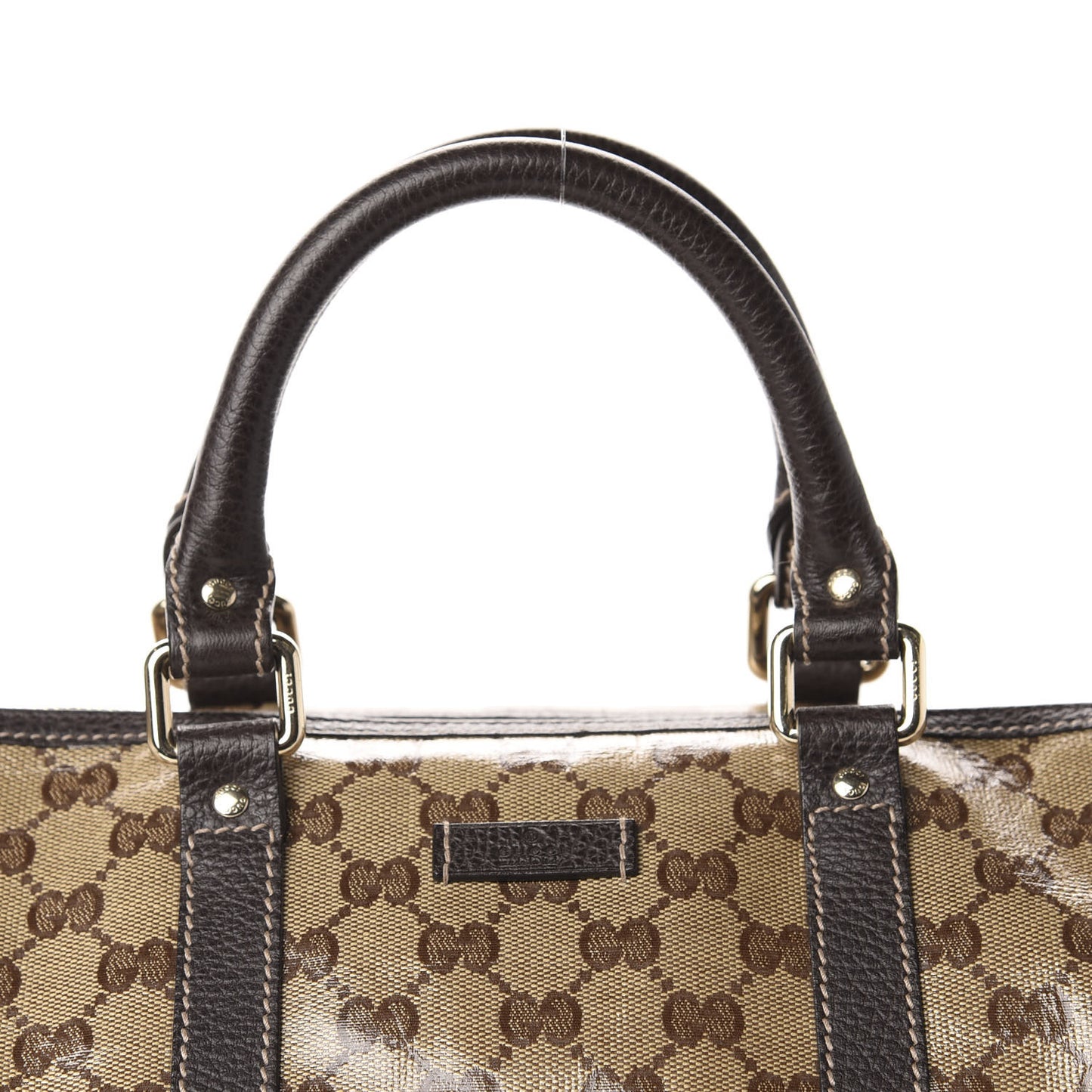 Crystal Monogram Medium Joy Boston Dark Brown