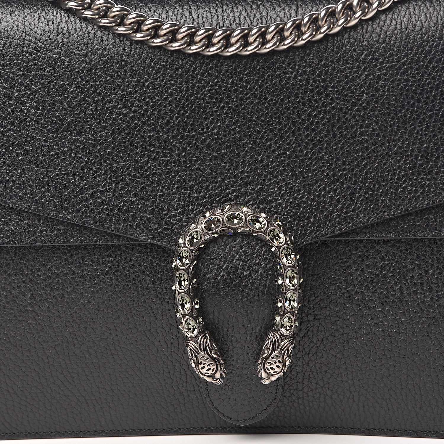 Gucci Dollar Calfskin Crystal Medium Dionysus Shoulder Bag Black Black Diamond 10 of 10