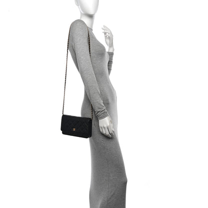 Chanel Caviar Quilted Wallet on Chain WOC Black 2 of 12