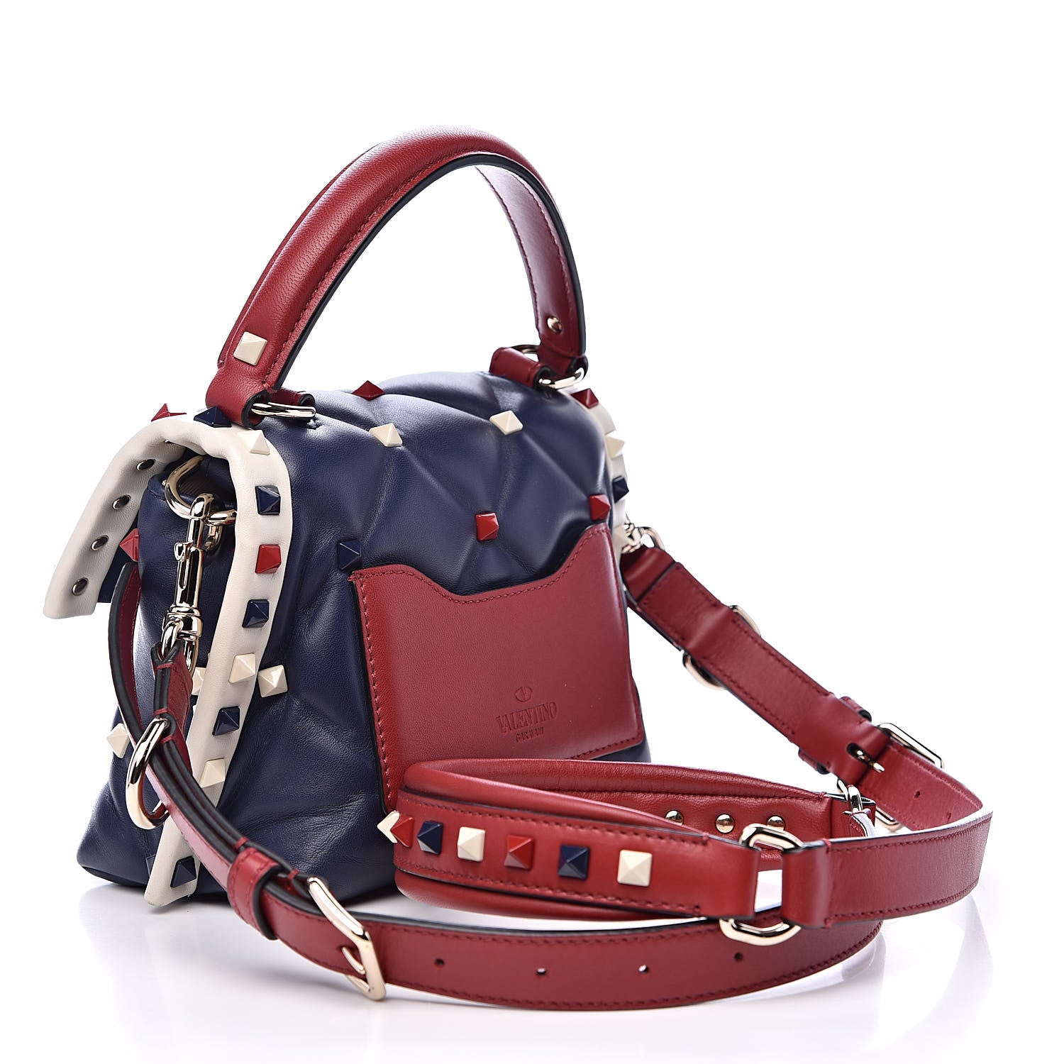 Valentino Garavani Nappa Mini Candystud Top Handle Bag Navy 3 of 13