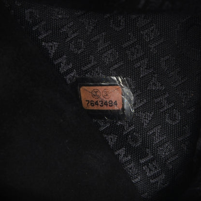 Chanel Suede Accordion Flap Black 7 of 8
