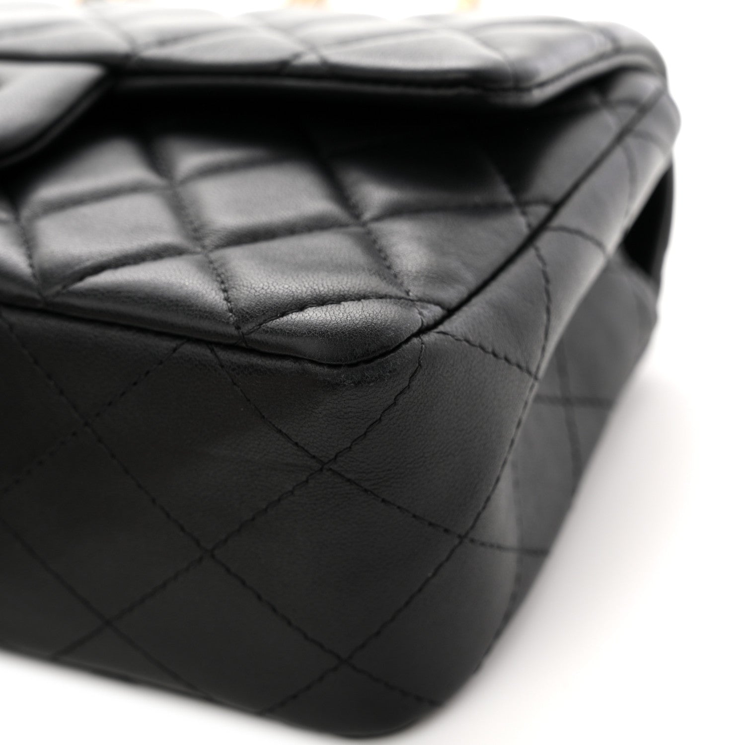 Chanel Lambskin Quilted Mini Rectangular Flap Black 11 of 11