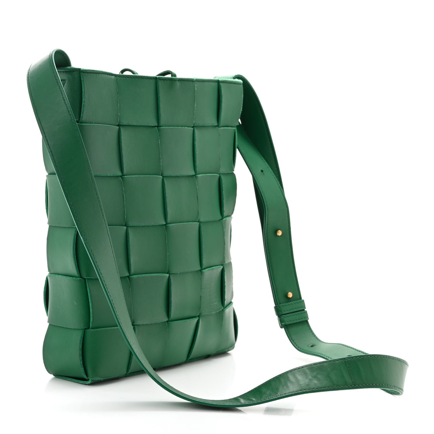 Bottega Veneta Lambskin Maxi Intrecciato Cassette Messenger Racing Green 3 of 11