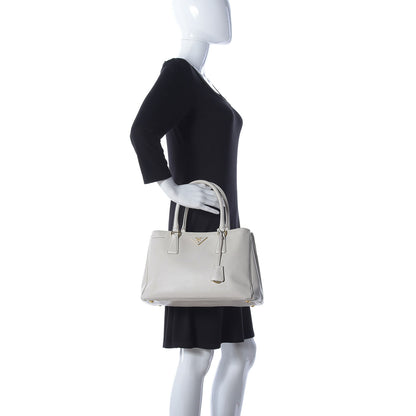 Prada Saffiano Lux Medium Tote Talco 3 of 12