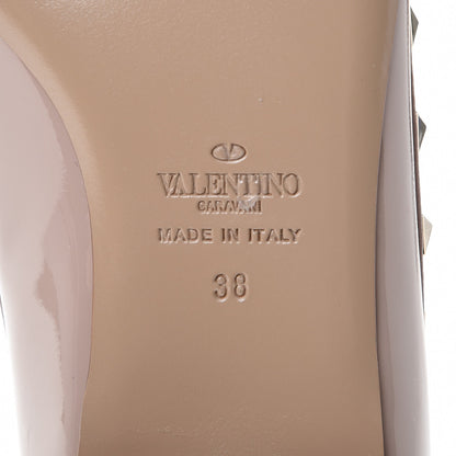 Valentino Garavani Patent Rockstud Ballerina Flats 38 Poudre 6 of 9