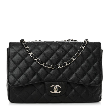 Chanel Caviar Quilted Jumbo Single Flap Black 1 of 14