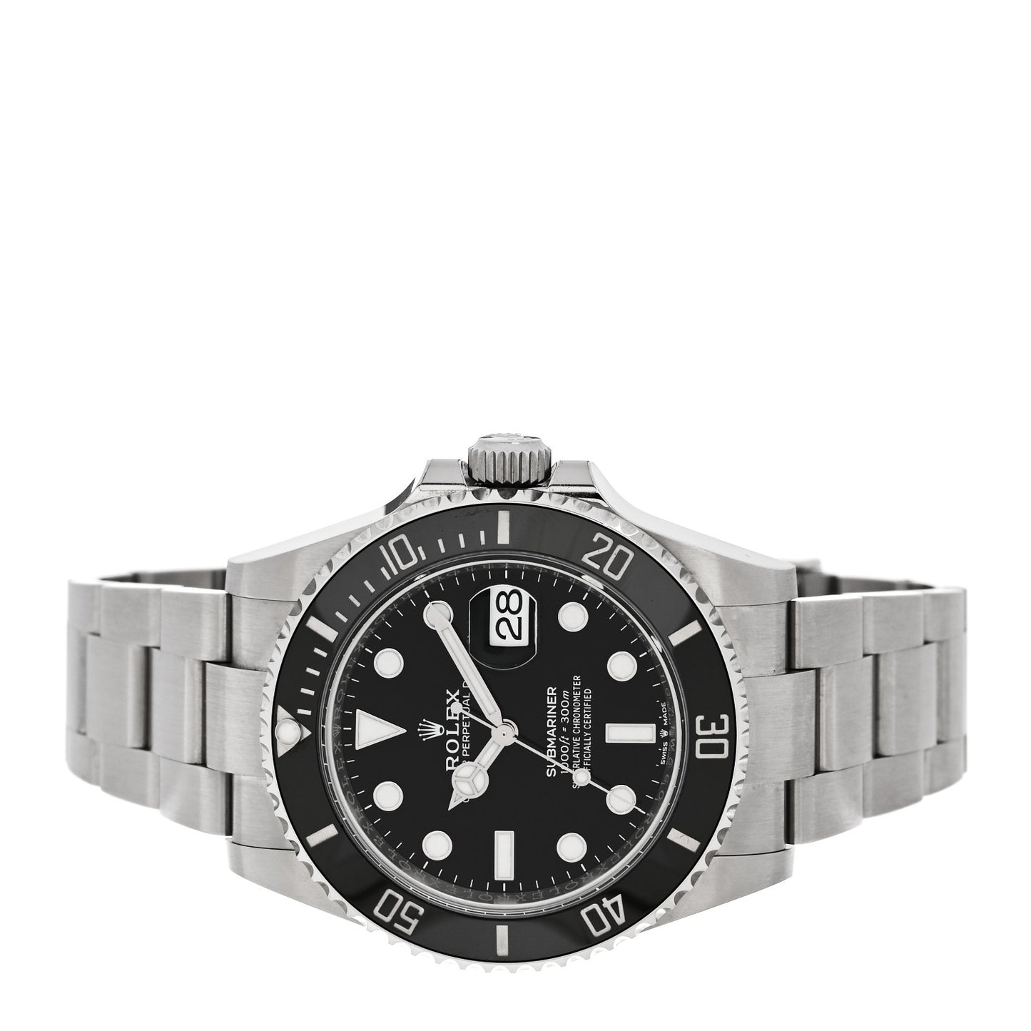 Stainless Steel 41mm Oyster Perpetual Submariner Date Watch Black 126610LN