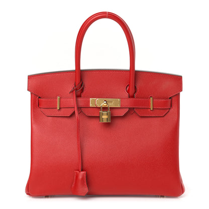 Hermes Epsom Birkin 30 Rouge Casaque 1 of 11