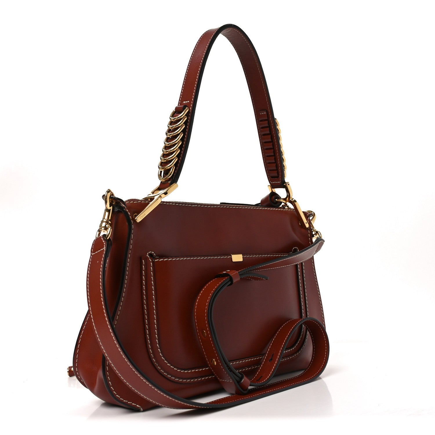 Chloe Calfskin Marcie Top Handle Bag Sepia 3 of 9