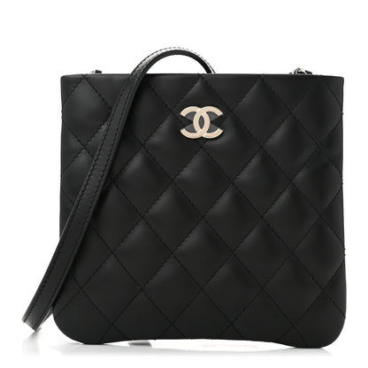 Chanel Lambskin Quilted Uniform Crossbody Bag Black 1 of 10