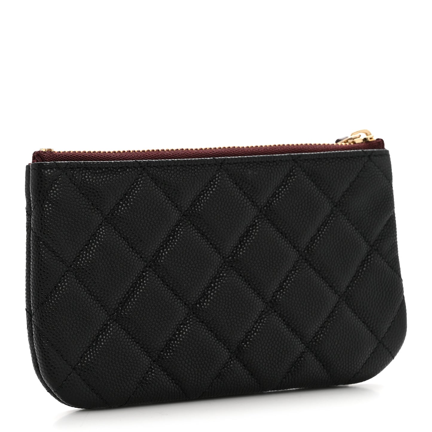 Caviar Quilted Small Pouch Black
