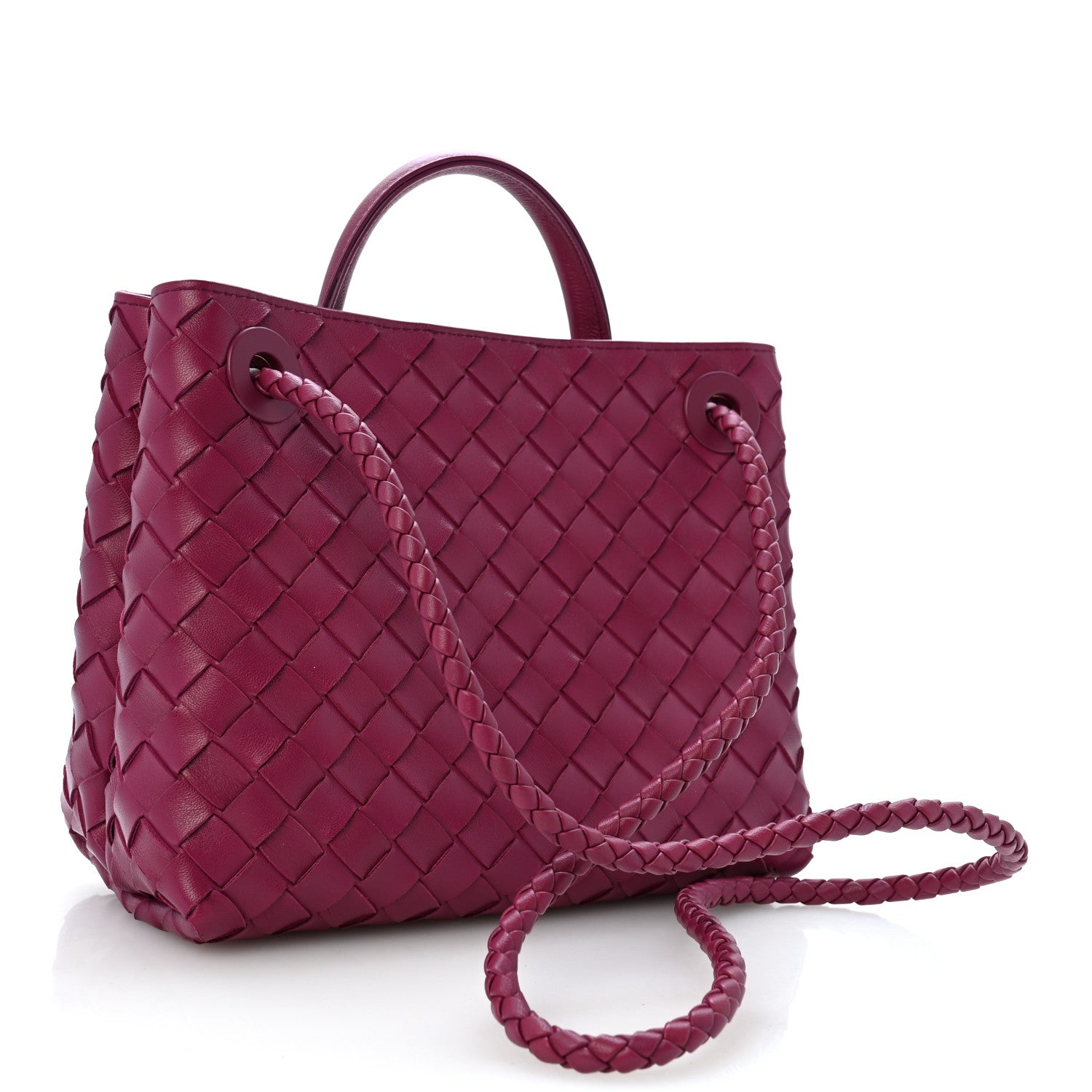 Bottega Veneta Nappa Intrecciato Small Andiamo Shoulder Bag Cinnabar 3 of 10