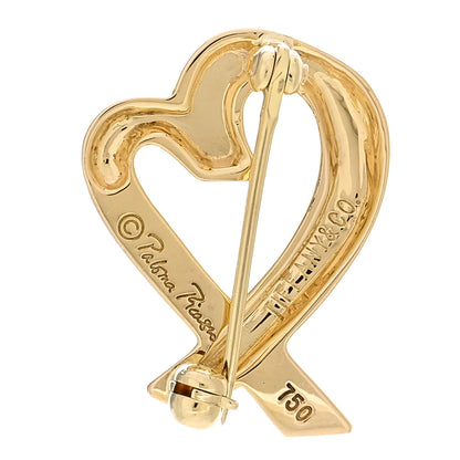 Tiffany 18K Yellow Gold Paloma Picasso Loving Heart Pin Brooch 3 of 3