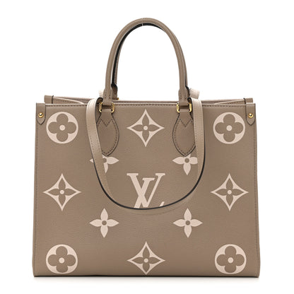 Louis Vuitton Empreinte Monogram Giant Onthego MM Tourterelle Creme 2 of 9