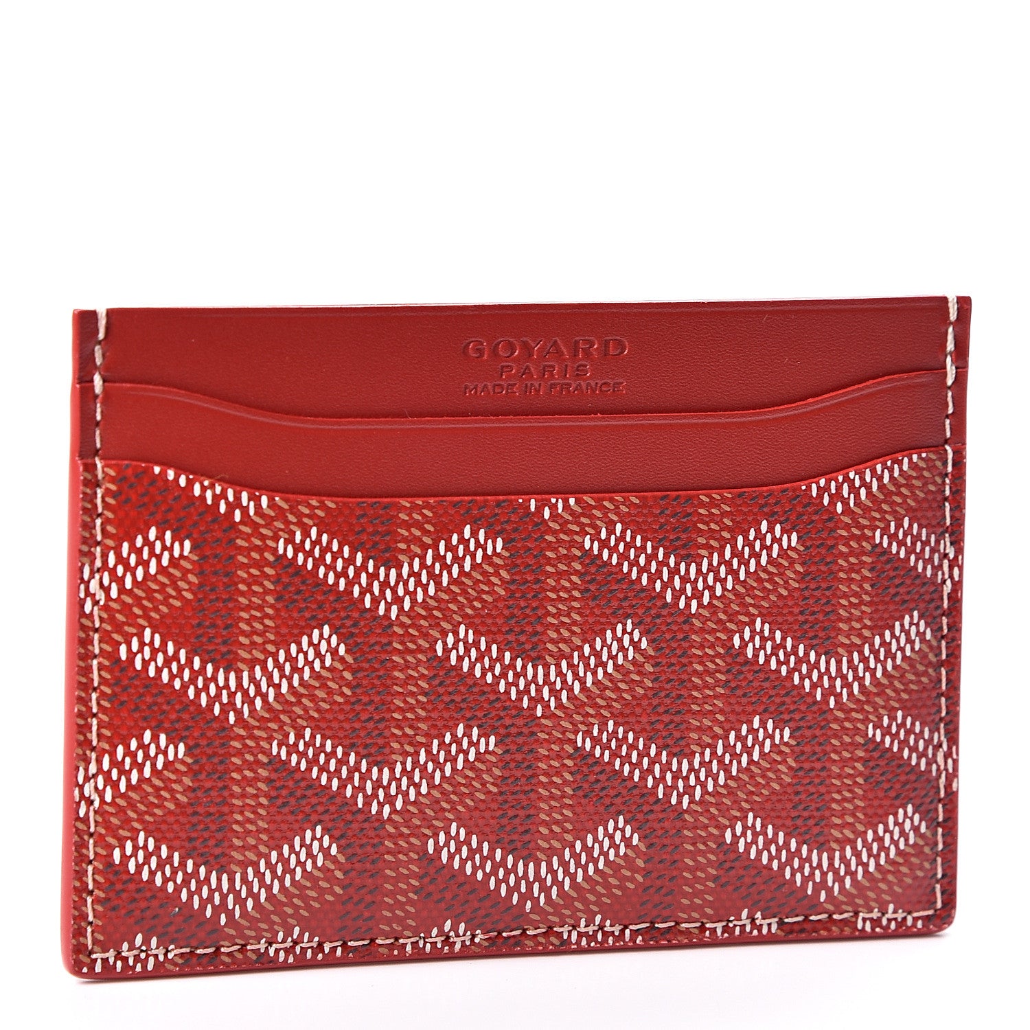 Goyard Goyardine Saint Sulpice Card Holder Red 2 of 8