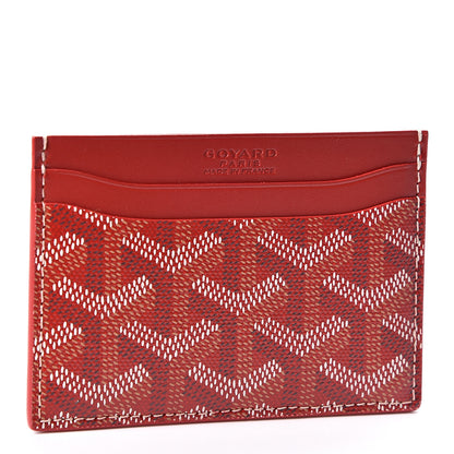 Goyard Goyardine Saint Sulpice Card Holder Red 2 of 8