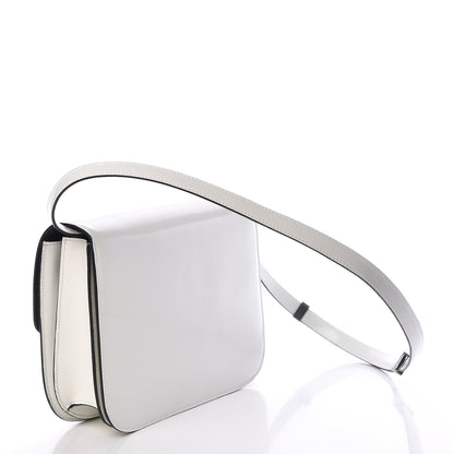 Celine Spazzolato Calfskin Medium Classic Box Flap Bag Optic White 3 of 12