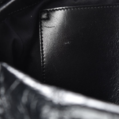 Saint Laurent Crinkled Calfskin Matelasse Monogram Medium Niki Chain Satchel Black 11 of 11