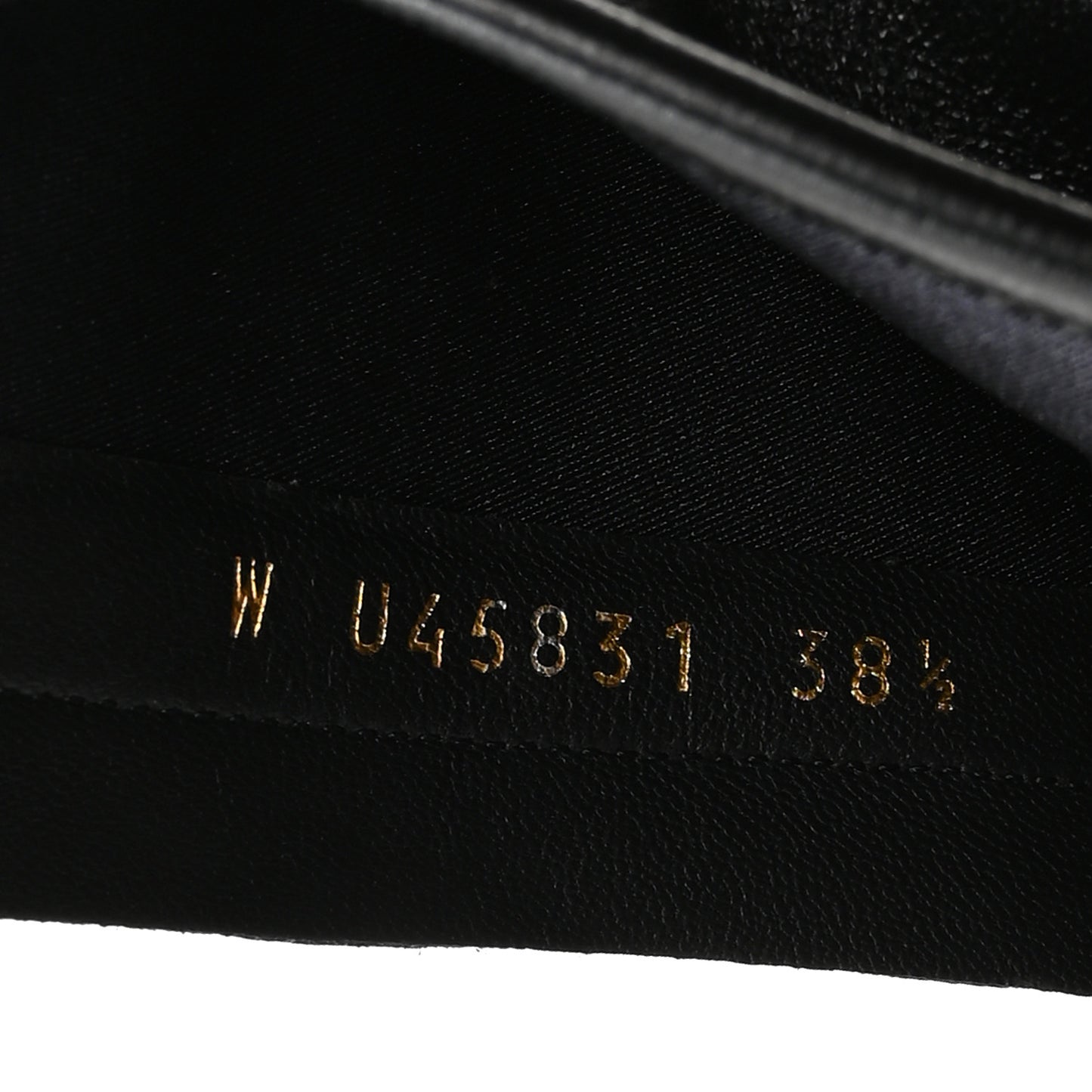 Stretch Lambskin Cap Toe CC Uniform Short Boots 38.5 Black