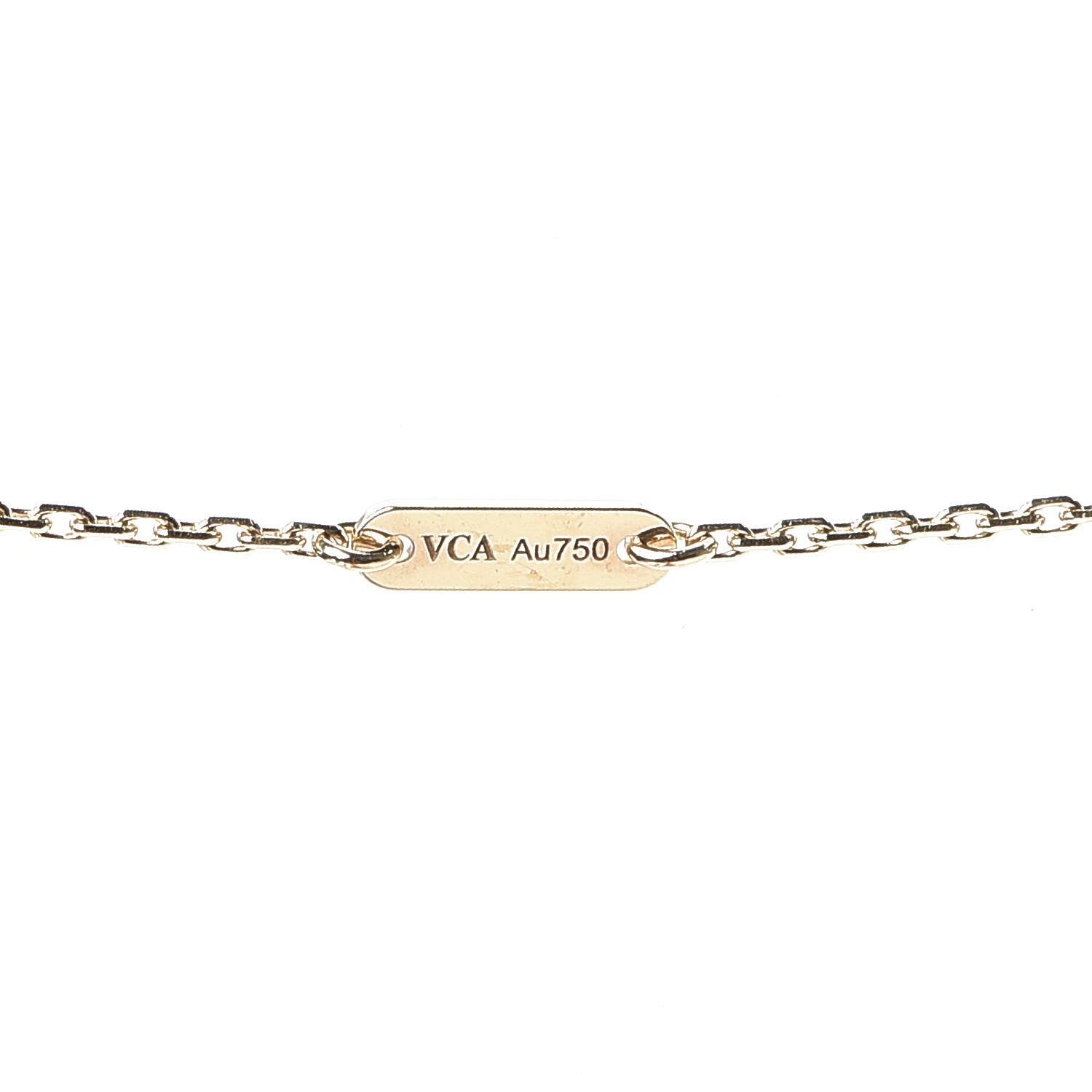Van Cleef & Arpels 18K Yellow Gold Mother of Pearl Sweet Alhambra Pendant Necklace 3 of 5