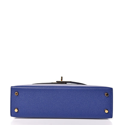 Hermes Epsom Mini Kelly Sellier 20 Bleu Electrique 7 of 29