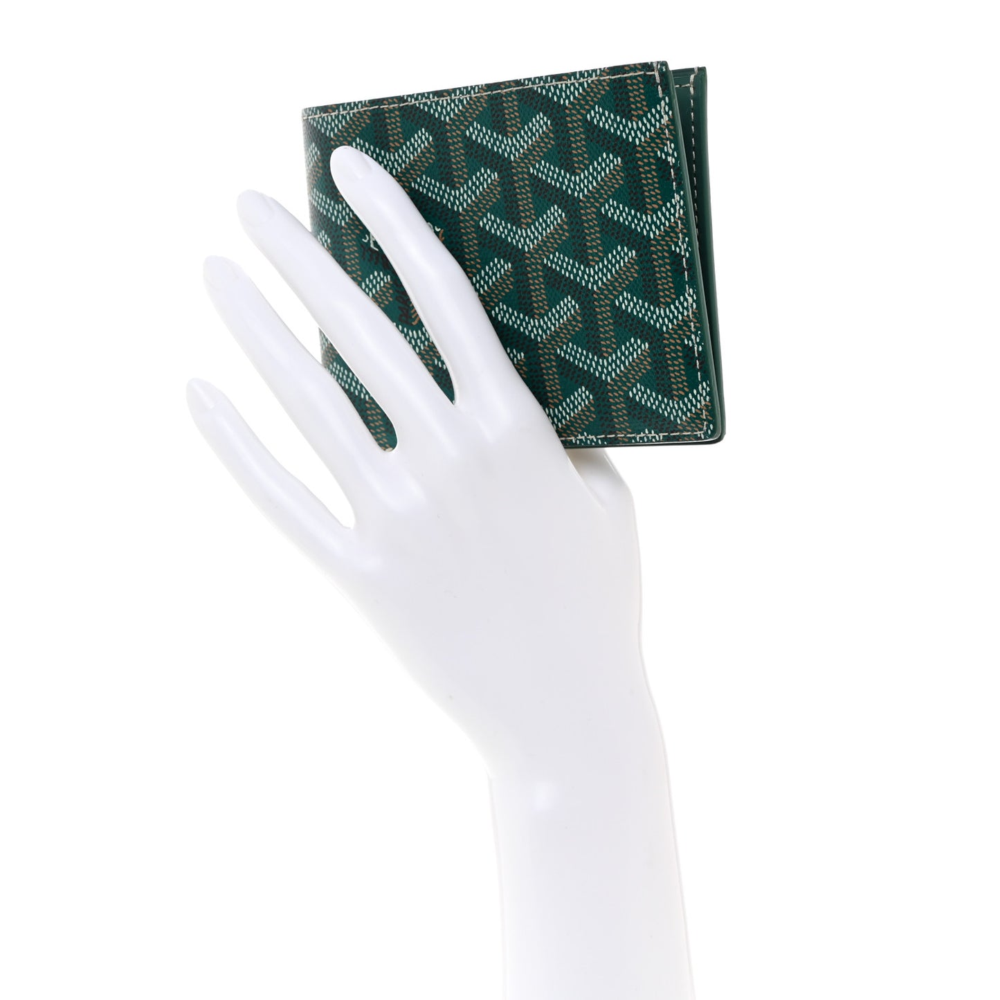 Goyardine Bi-Fold Victoire PM Wallet Green